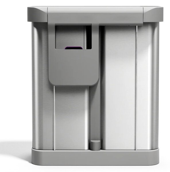 Pedálový odpadkový koš Simplehuman na tříděný odpad – 58l (34/24), kartáčovaná ocel, FPP
