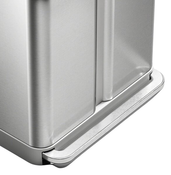 Pedálový odpadkový koš Simplehuman na tříděný odpad – 58l (34/24), kartáčovaná ocel, FPP