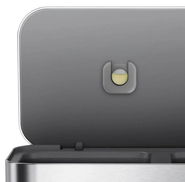 Pedálový odpadkový koš Simplehuman na tříděný odpad – 58l (34/24), kartáčovaná ocel, FPP