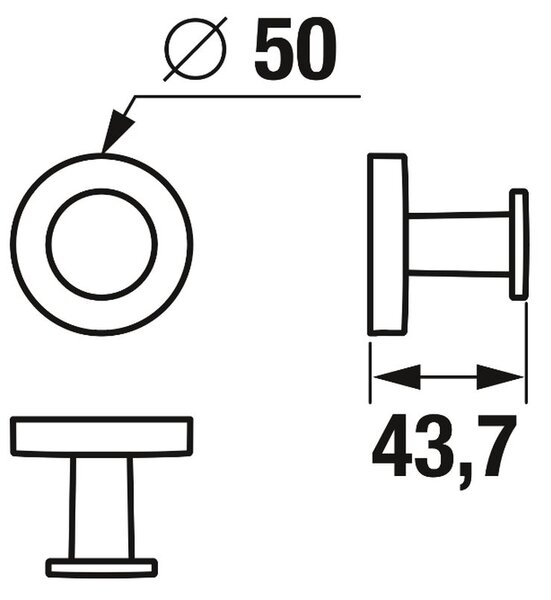 Jika Mio věšák na ručník černá H3812F37160001