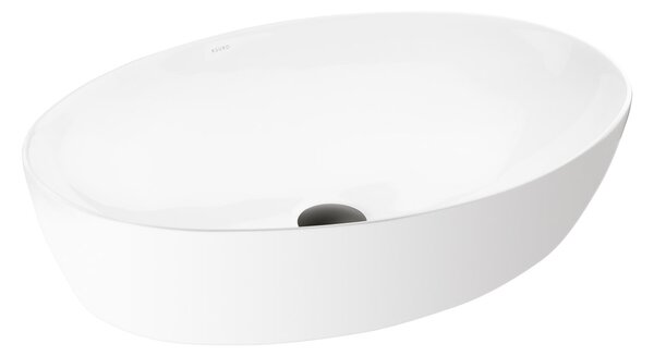 Ksuro 102 umyvadlo 61.5x41.5 cm oválné na pult bílá lesk 20006000