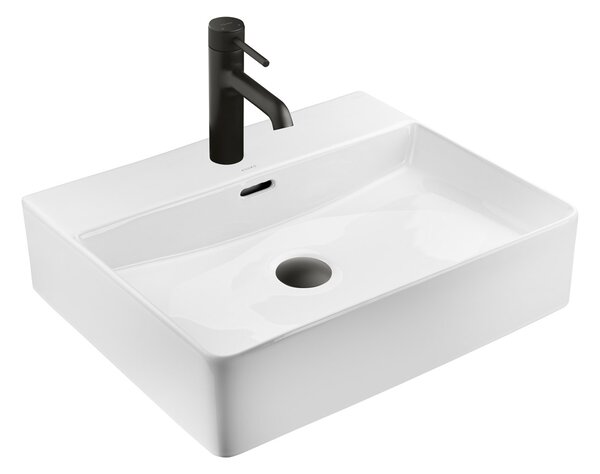 Ksuro 100 umyvadlo 50.5x43 cm obdélníkový na pult bílá 21001000