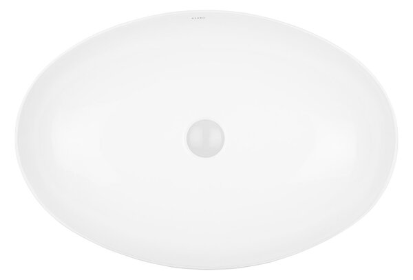 Ksuro 102 umyvadlo 61.5x41.5 cm oválné na pult bílá lesk 20006000