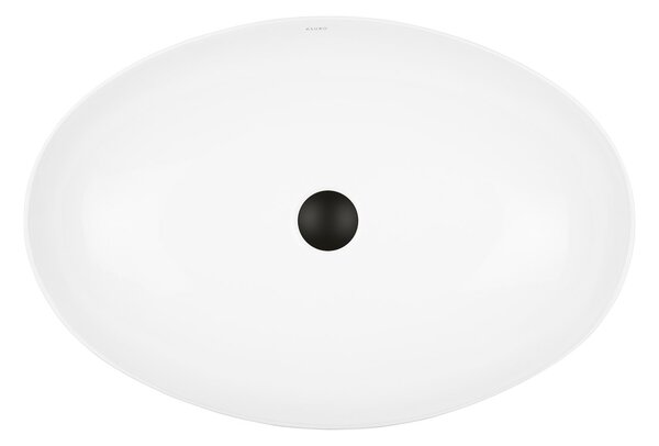 Ksuro 102 umyvadlo 61.5x41.5 cm oválné na pult bílá lesk 20006000