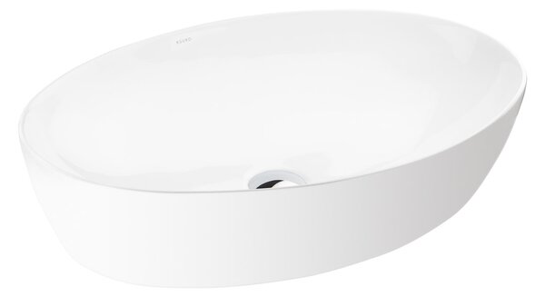 Ksuro 102 umyvadlo 61.5x41.5 cm oválné na pult bílá lesk 20006000
