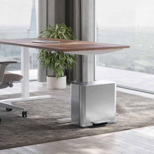 Simplehuman pedálový odpadkový koš na tříděný odpad DUAL MINI, 15 L, nerezová ocel