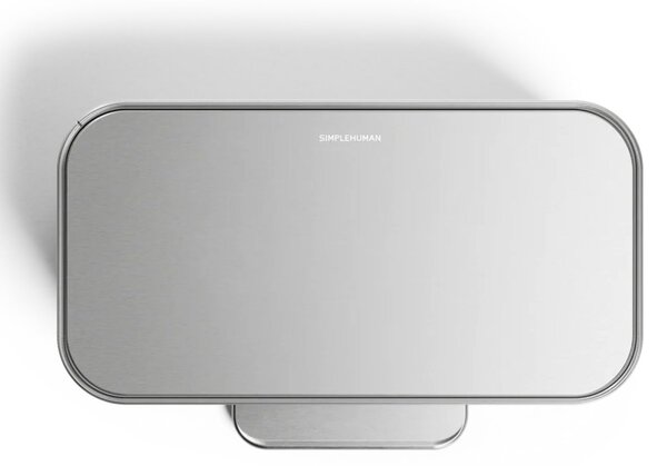 Simplehuman pedálový odpadkový koš na tříděný odpad DUAL MINI, 15 L, nerezová ocel