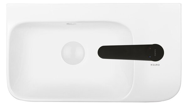Ksuro 107 umyvadlo 45x26 cm obdélníkový na pult bílá 21004000