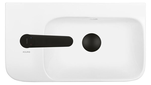 Ksuro 107 umyvadlo 45x26 cm obdélníkový na pult bílá 21003000