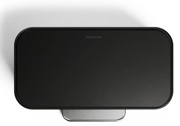 Simplehuman pedálový odpadkový koš na tříděný odpad DUAL MINI, 15 L, matná černá ocel