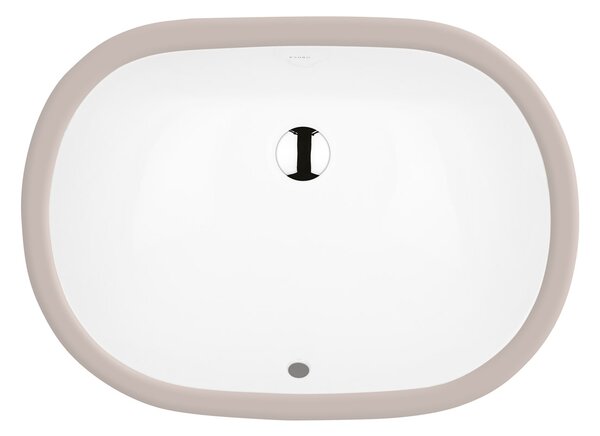 Ksuro 109 umyvadlo 49.5x35 cm oválné pod pult bílá lesk 20014000