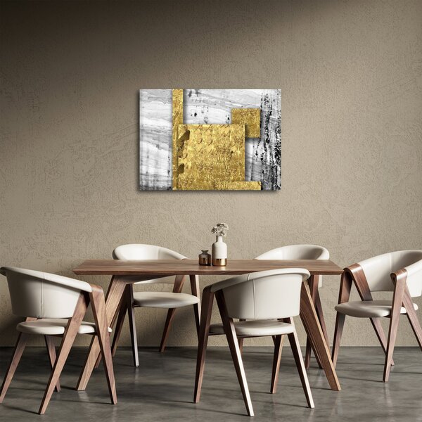 Obraz - Zlaté čtverce N⁰1 (70x50 cm)
