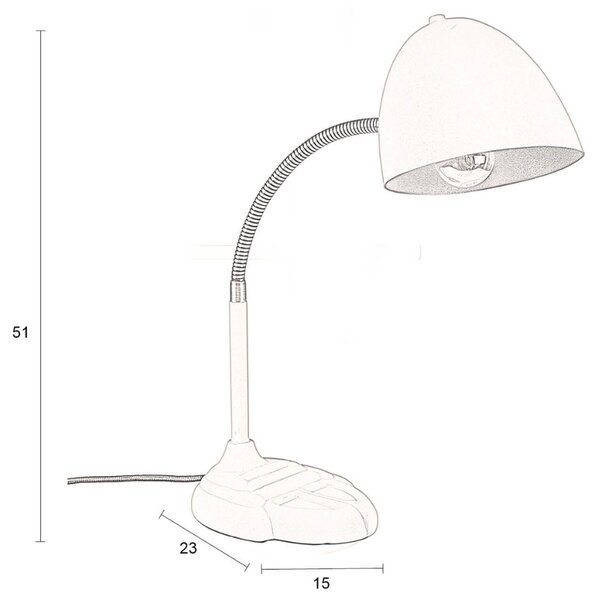 Béžová kovová stolní lampa DUTCHBONE JANNA