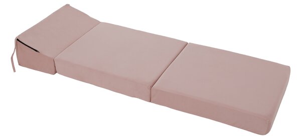 KONDELA Skládací matrace/křeslo, 2v1, růžová, PELOS