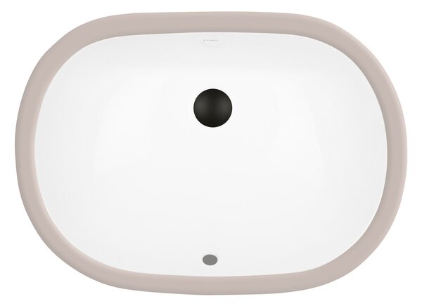 Ksuro 109 umyvadlo 49.5x35 cm oválné pod pult bílá lesk 20014000