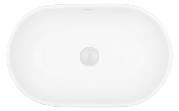 Ksuro 101 umyvadlo 51.5x32.5 cm oválné na pult bílá lesk 20005000