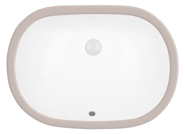 Ksuro 109 umyvadlo 49.5x35 cm oválné pod pult bílá lesk 20014000