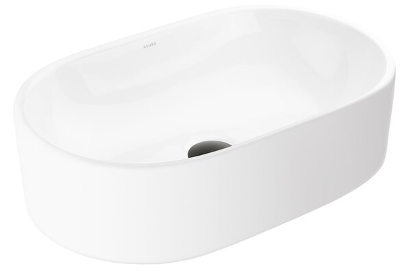Ksuro 101 umyvadlo 51.5x32.5 cm oválné na pult bílá lesk 20005000