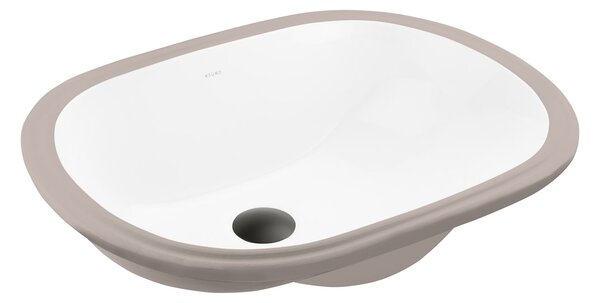 Ksuro 109 umyvadlo 49.5x35 cm oválné pod pult bílá lesk 20014000
