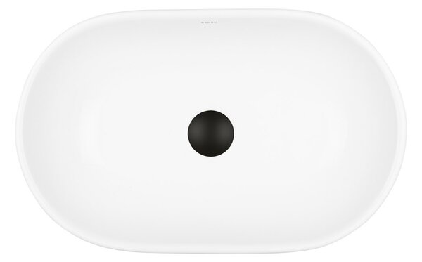 Ksuro 101 umyvadlo 51.5x32.5 cm oválné na pult bílá lesk 20005000