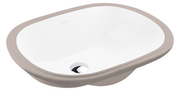 Ksuro 109 umyvadlo 49.5x35 cm oválné pod pult bílá lesk 20014000