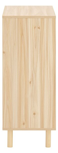 Sobuy Fsb87-N Sideboard S Posuvnými Dveřmi Kuchyňská Skříň Odkládací Skříňka Nízká Komoda Přírodní