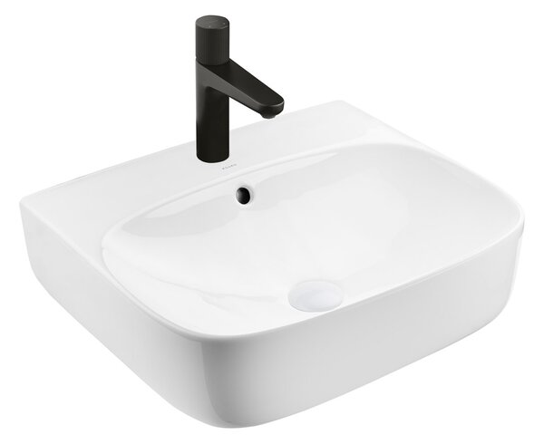 Ksuro 107 umyvadlo 50x44.5 cm obdélníkový na pult bílá lesk 21002000