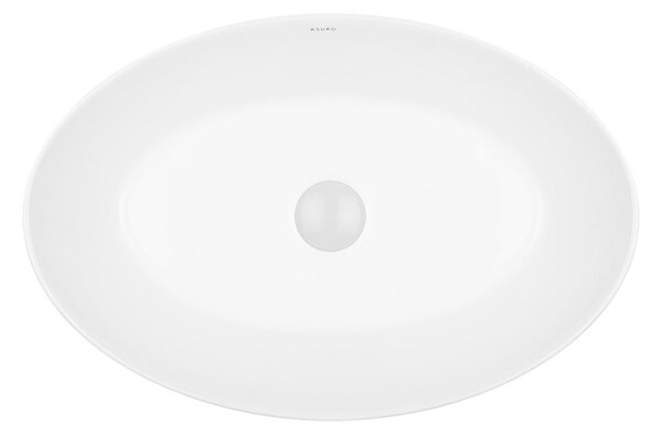 Ksuro 104 umyvadlo 52x34.5 cm oválné na pult bílá lesk 20010000