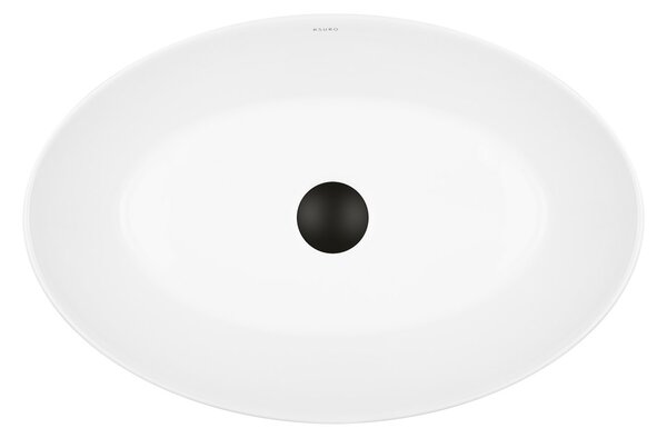Ksuro 104 umyvadlo 52x34.5 cm oválné na pult bílá lesk 20010000