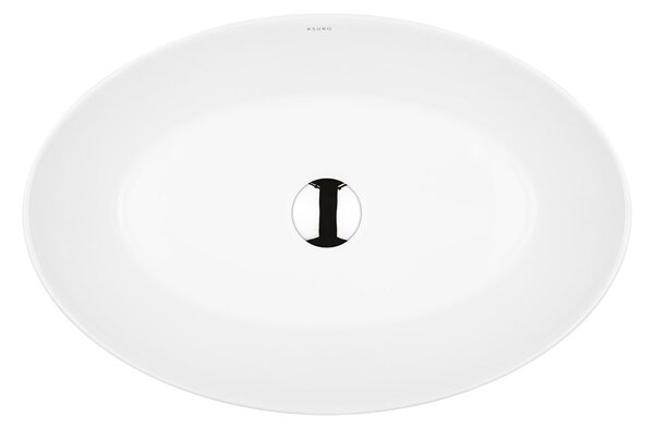 Ksuro 104 umyvadlo 52x34.5 cm oválné na pult bílá lesk 20010000