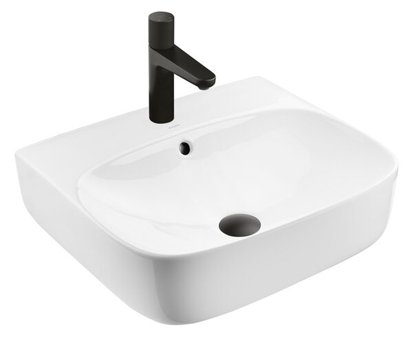 Ksuro 107 umyvadlo 50x44.5 cm obdélníkový na pult bílá lesk 21002000