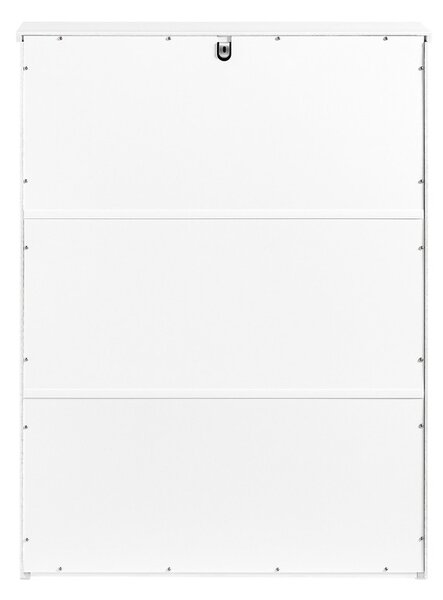 Sobuy Fsr165-K-W Vyklápěcí Botník Se 2 Výklopnými Dvířky Sklápěč Bot Komoda Na Boty Bílá 61 X 81 X 26 Cm