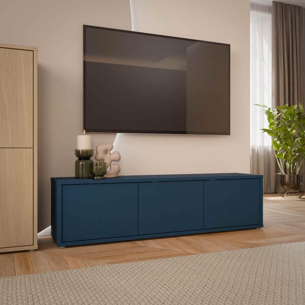NÍZKÁ KOMODA, tmavě modrá, 154,2/42,5/34,9 cm Carryhome - TV stolky & komody pod TV, Online Only