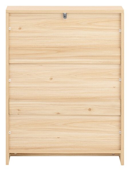 Sobuy Fsr160-N Výklopný Botník Se 2 Klapkami Úzký Botník Komoda Na Boty Přírodní 60X80X24 Cm
