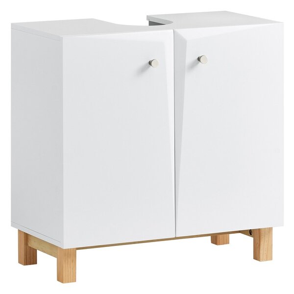 Sobuy Bzr92-W Skříňka Pod Umyvadlo Umyvadlová Skříňka Koupelnová Skříňka Koupelnový Nábytek Bílá 60X60X30Cm