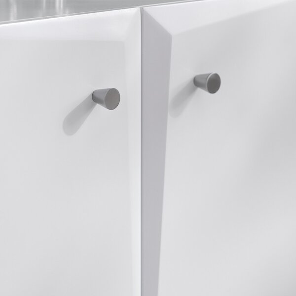 Sobuy Bzr92-W Skříňka Pod Umyvadlo Umyvadlová Skříňka Koupelnová Skříňka Koupelnový Nábytek Bílá 60X60X30Cm
