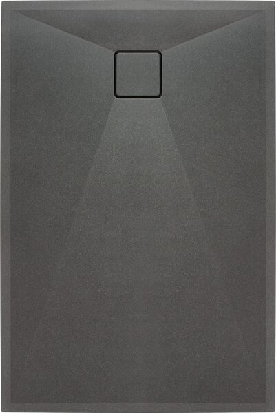 Deante Correo, obdélníková granitová sprchová vanička 100x80x3,5 cm, antracitová-titanium, KQR_T46B