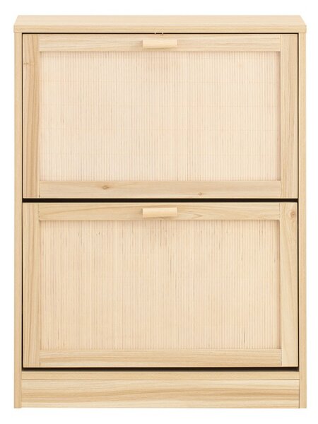 Sobuy Fsr160-N Výklopný Botník Se 2 Klapkami Úzký Botník Komoda Na Boty Přírodní 60X80X24 Cm