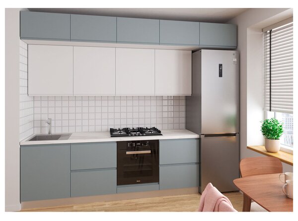 Sada 2.4 k. bílá, f. šedá mat / bílá mat Interno Luxe