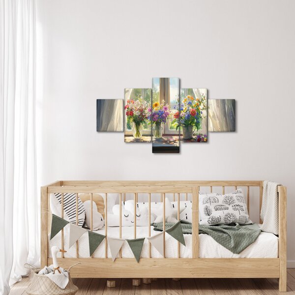 Obraz - Kytice u okna (125x70 cm)