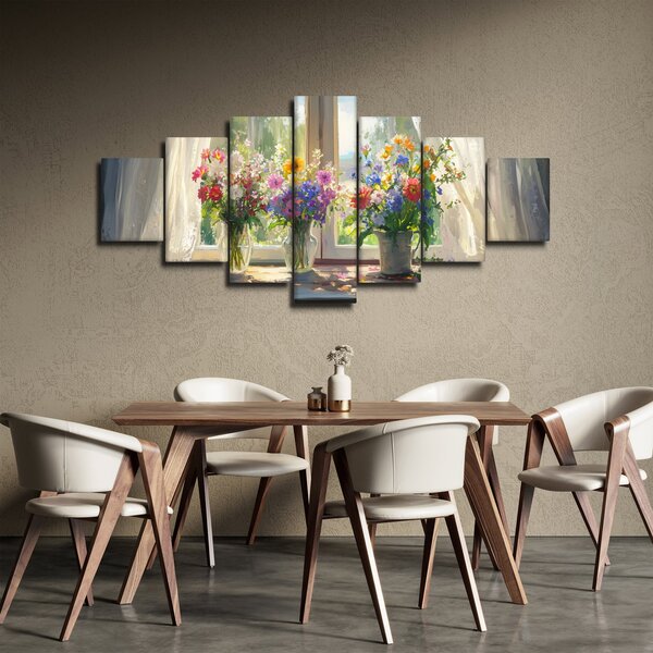 Obraz - Kytice u okna (210x100 cm)