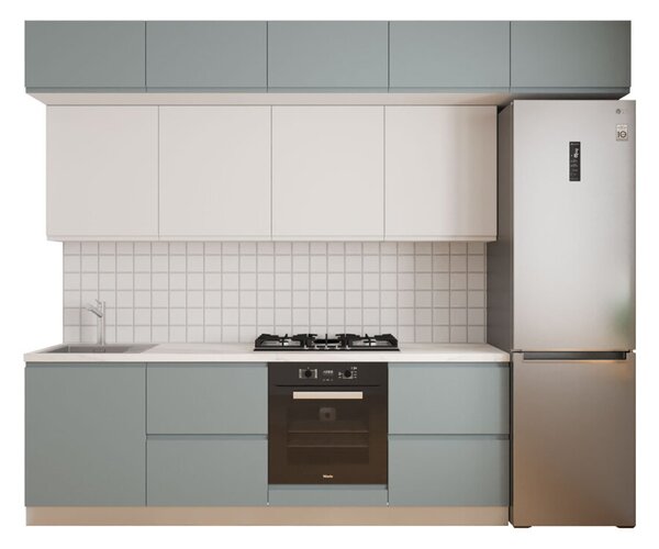 Sada 2.4 k. bílá, f. šedá mat / bílá mat Interno Luxe