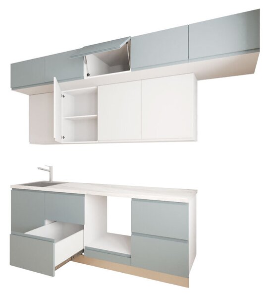 Sada 2.4 k. bílá, f. šedá mat / bílá mat Interno Luxe