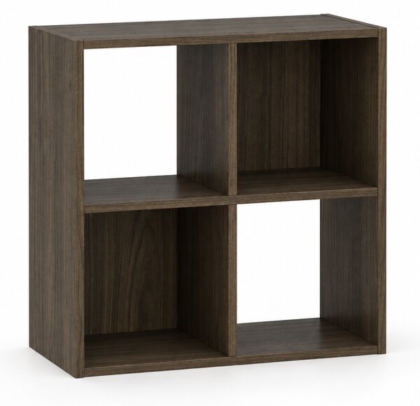 Regál Sinde 2x2, tmavý ořech