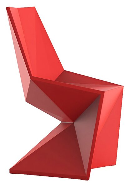 VONDOM Červená plastová jídelní židle VERTEX