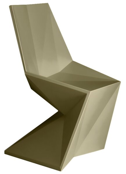 VONDOM Khaki zelená plastová jídelní židle VERTEX
