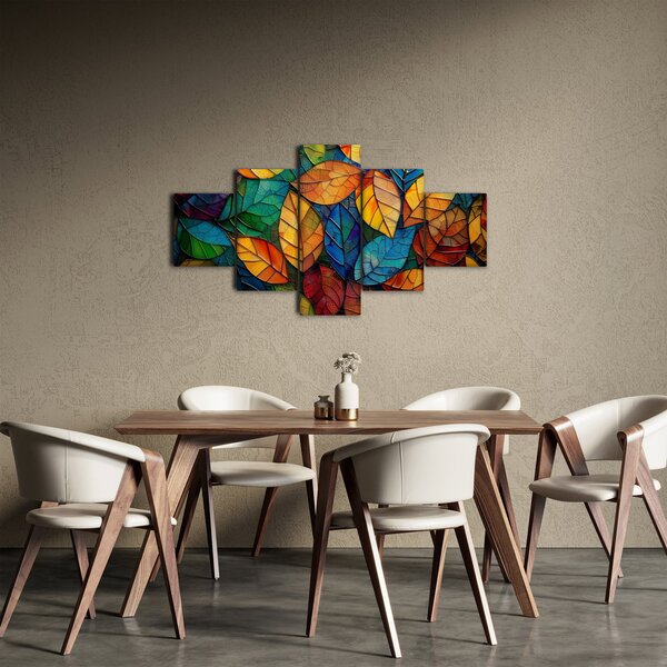 Obraz - Mozaika z listů (125x70 cm)