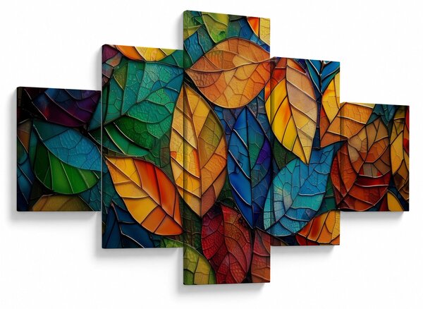 Obraz - Mozaika z listů (125x70 cm)