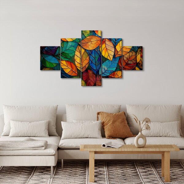 Obraz - Mozaika z listů (125x70 cm)
