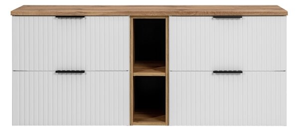Koupelnová skříňka s deskou ADEL White D140/1 | 140 cm